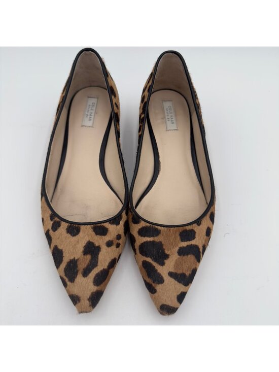Cole Haan Shoes - Cole Haan Chelsea Leopard Printed Calf Hair Pointed Toe Loafers 7B Slit Heel